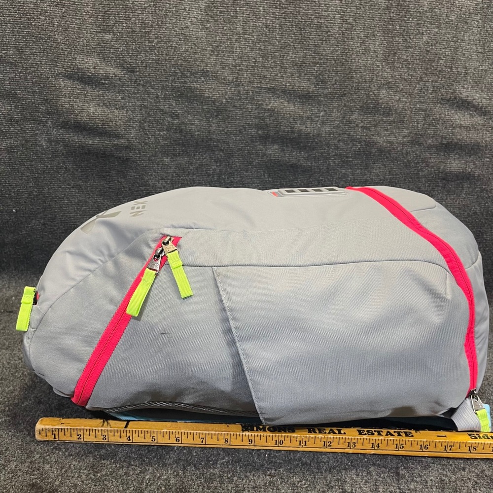Under Armour UA Contain NEXT Storm Athlete Issued Backpack Gray Pink Sport Bag - Picture 6 of 16